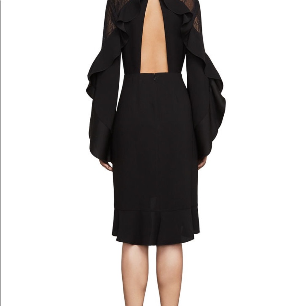 NWOT Black BCBG Maxazria Delaney Lace Inset Dress! - Picture 3 of 8